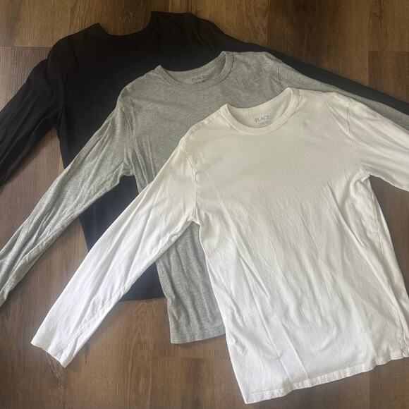 The Children's Place Solid Long Sleeve Tee Bundle (of 3) - Picture 1 of 4